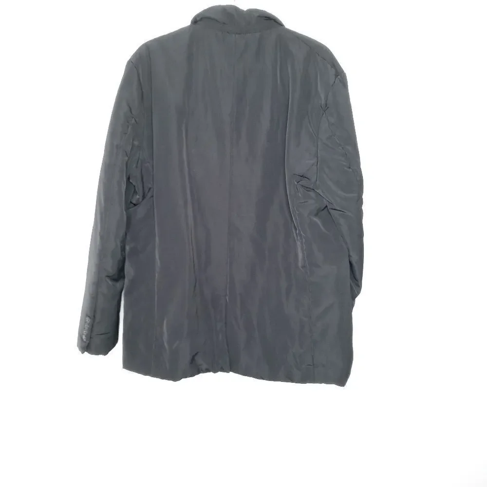 Halston black zip up jacket size large